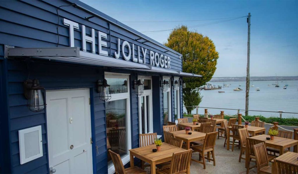Great views over the bay at the Jolly Roger